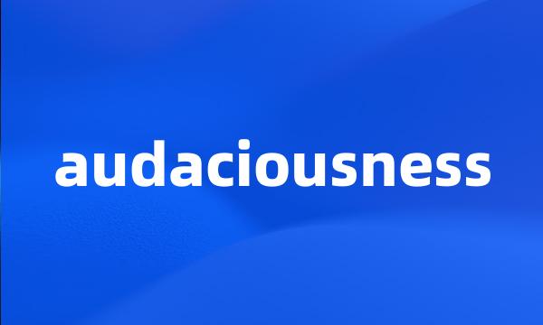 audaciousness