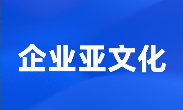 企业亚文化