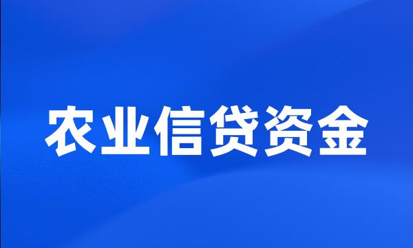 农业信贷资金