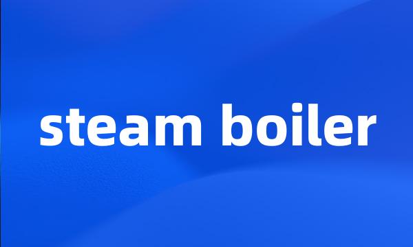 steam boiler