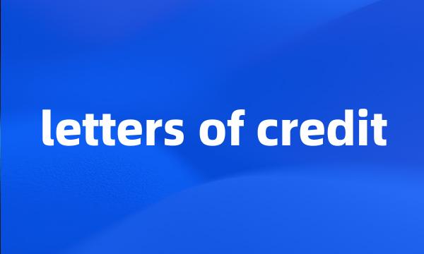 letters of credit