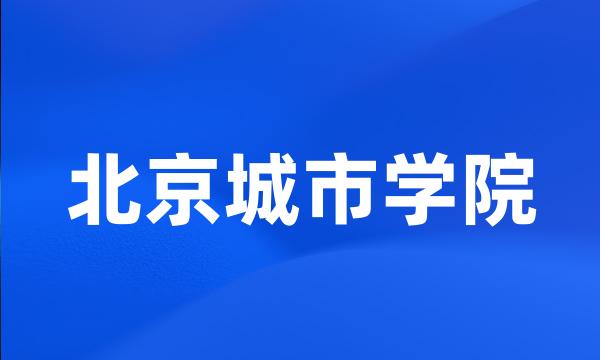 北京城市学院