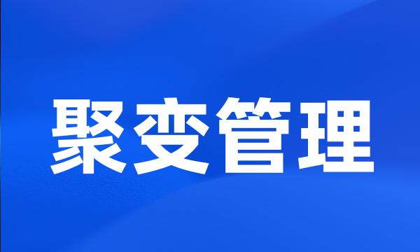 聚变管理