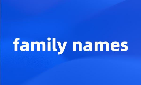 family names