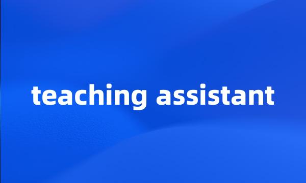 teaching assistant