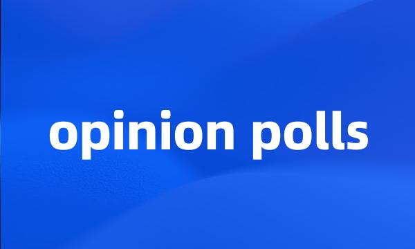 opinion polls