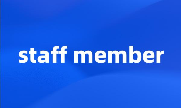 staff member