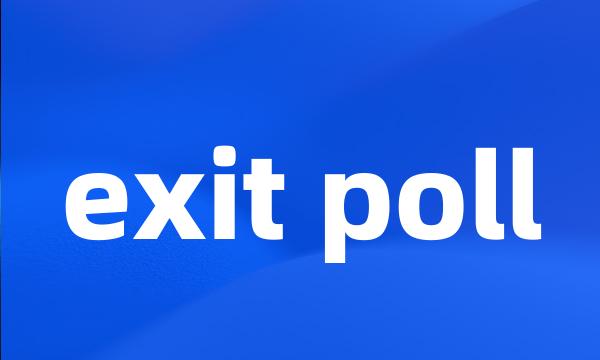 exit poll