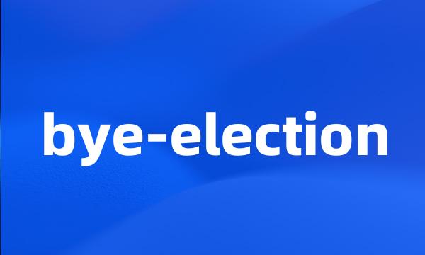 bye-election