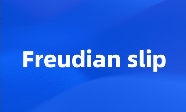 Freudian slip