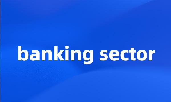 banking sector