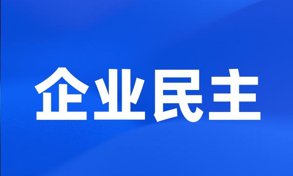 企业民主