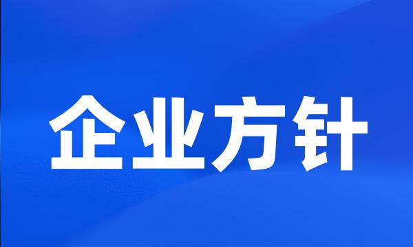 企业方针