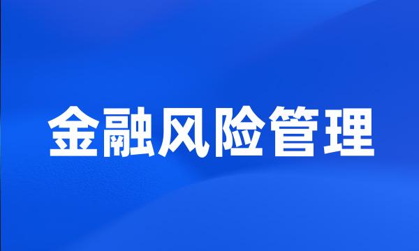 金融风险管理