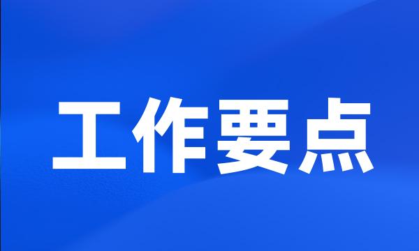 工作要点