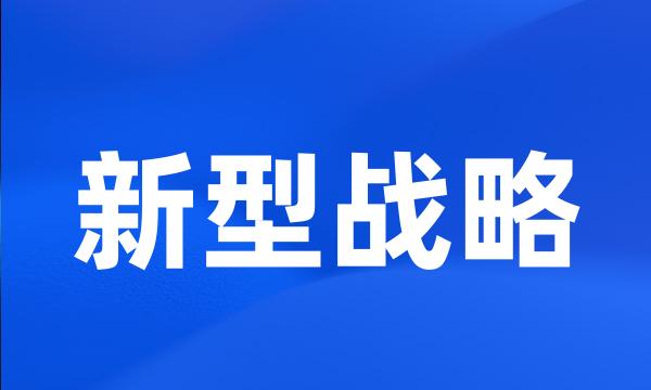 新型战略