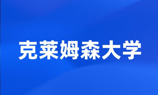 克莱姆森大学