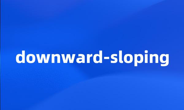 downward-sloping