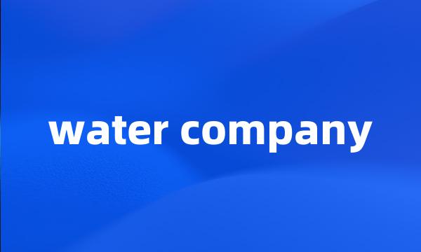 water company