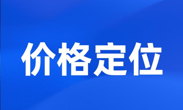 价格定位