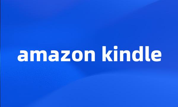 amazon kindle