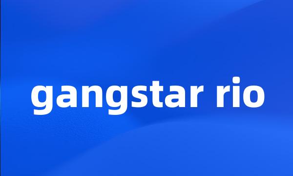 gangstar rio