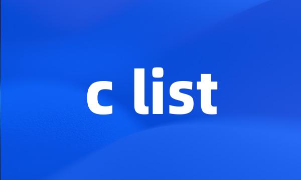 c list