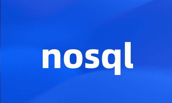 nosql