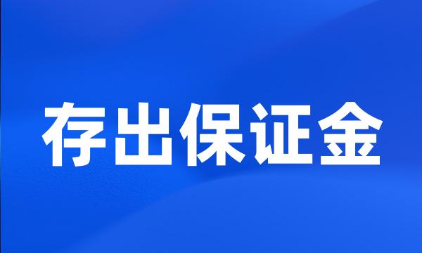 存出保证金