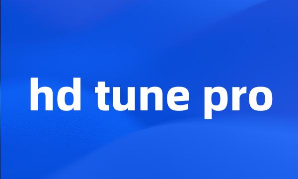 hd tune pro