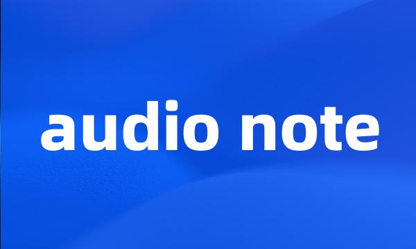 audio note