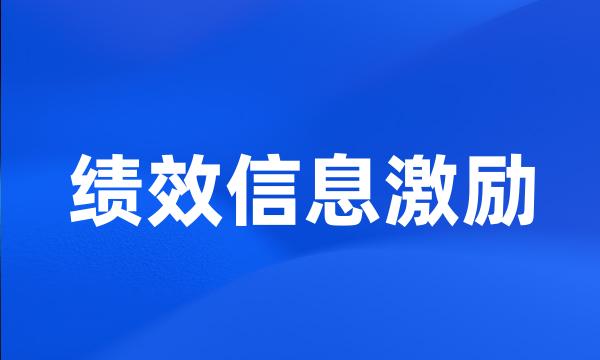 绩效信息激励