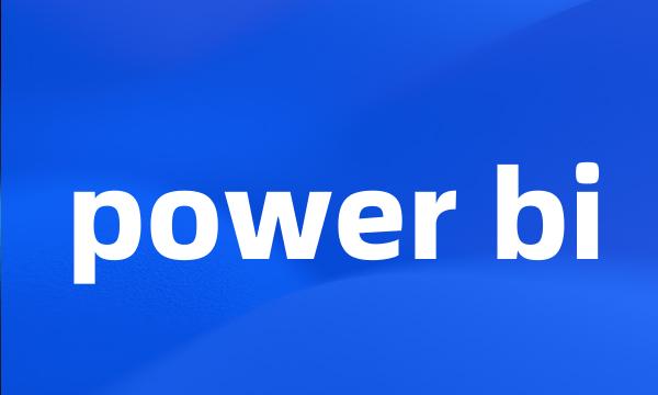 power bi