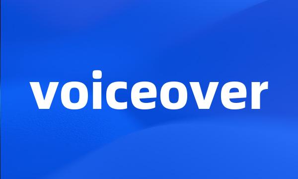 voiceover