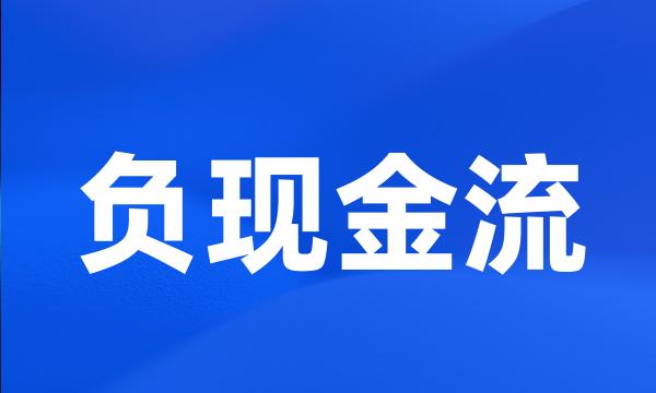 负现金流