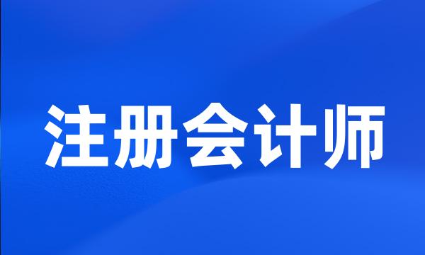 注册会计师