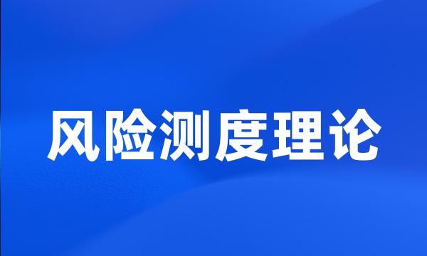 风险测度理论