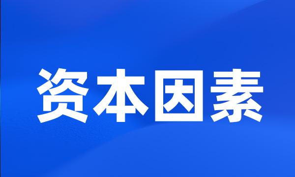 资本因素