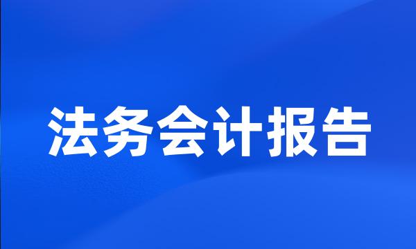 法务会计报告