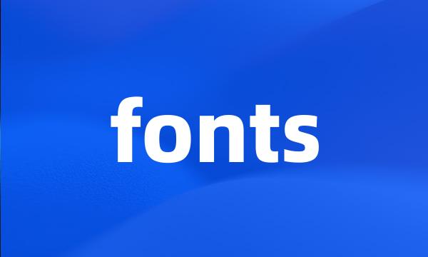 fonts