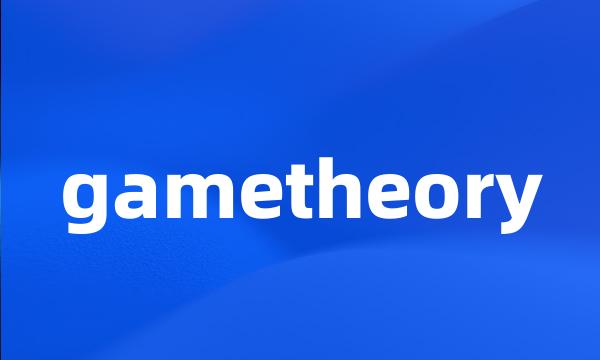 gametheory