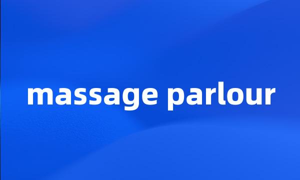 massage parlour