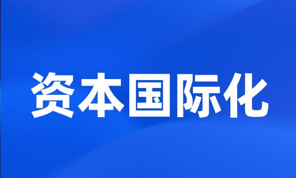 资本国际化