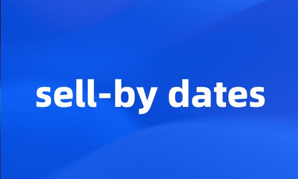 sell-by dates