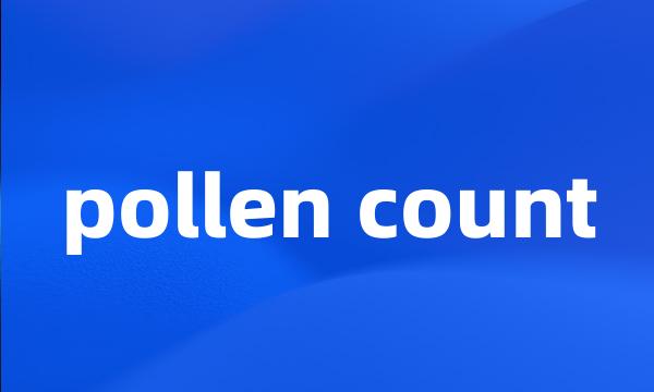 pollen count