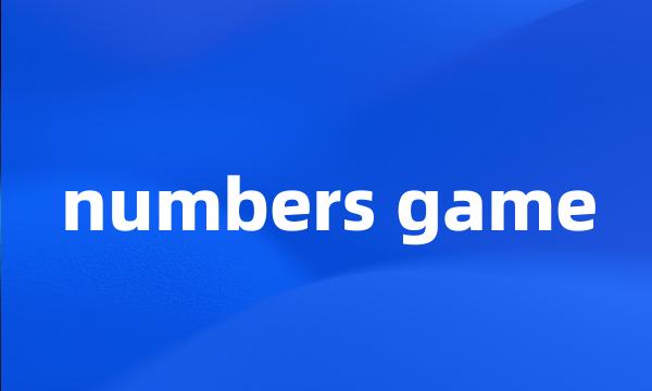 numbers game