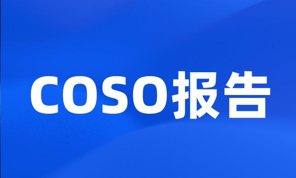 COSO报告