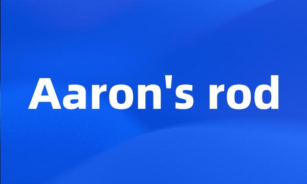 Aaron's rod