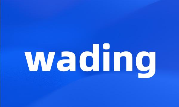 wading