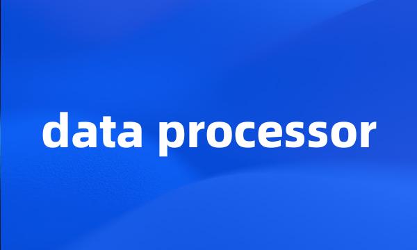 data processor